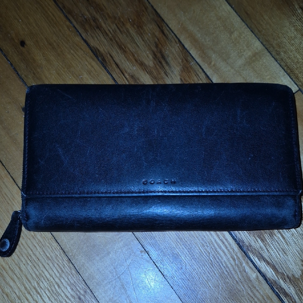 Coach Black Leather Wallet-Vintage